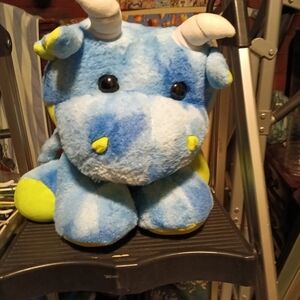 Blue and Green Plush Dragon Toy